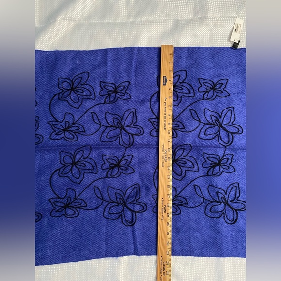 Charming Charlie Royal Blue Rectangular Women’s Scarf with Fringe - Picture 4 of 9